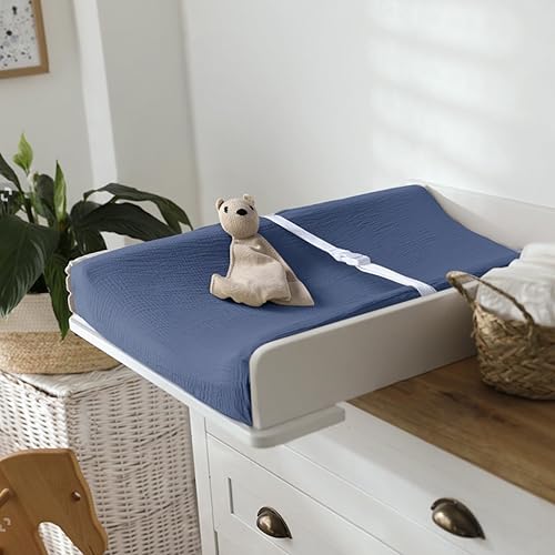 Miniatura 5 de lulumoon Funda para cambiador de bebé funda de muselina para cambiador de pañales, sábanas para cambiadores para niñas y niños