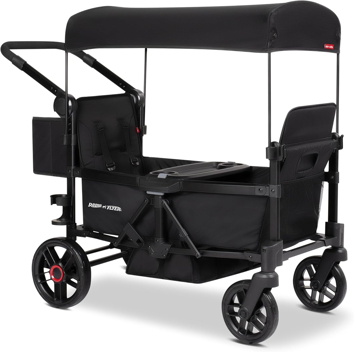 Voya 2.0 2-Seat Stroller Wagon, for Kids 6+ Months, Lightweight | Compact, Foldable, UV Canopy, Seats Convert to Flatbed, Included Storage