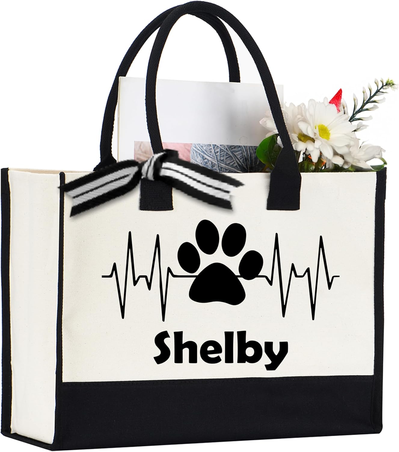 Custom Dog Mom Gift, Personalized Pet Bag, Custom Pet Bag, Dog Name Tote Bag, Custom Pet Tote Bag, Pet Gift, Personalized Tote Bag For Women