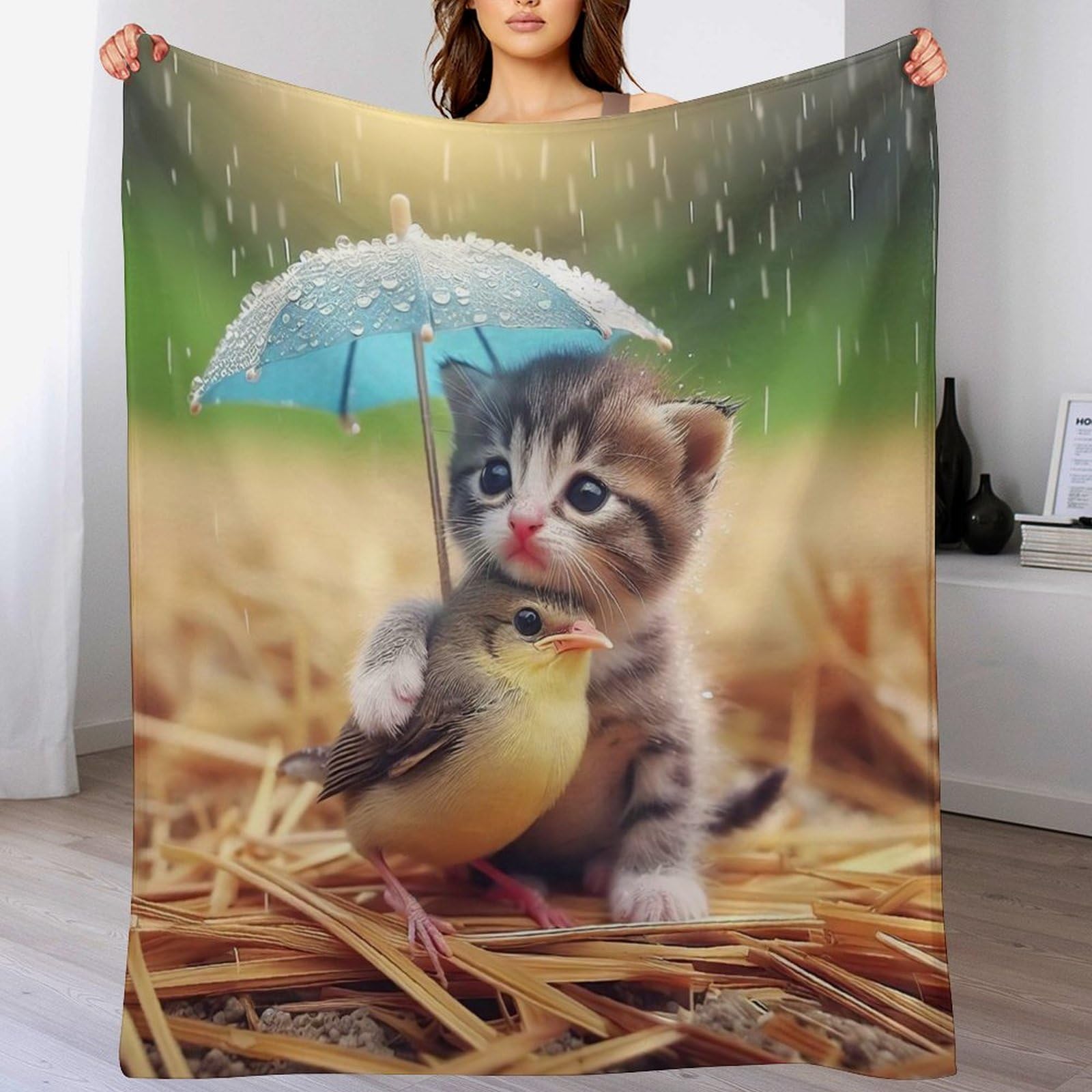 Couverture polaire chat pour canapé | Plaid flannel super doux 150x200