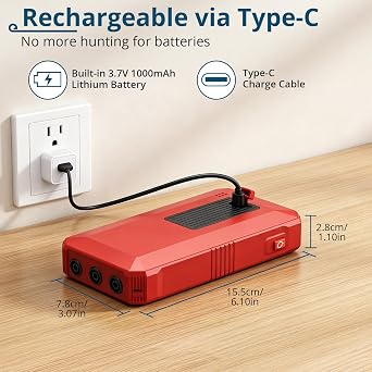 6000 Counts Smart Digital Multimeter,USB Rechargeable,Color LCD Screen