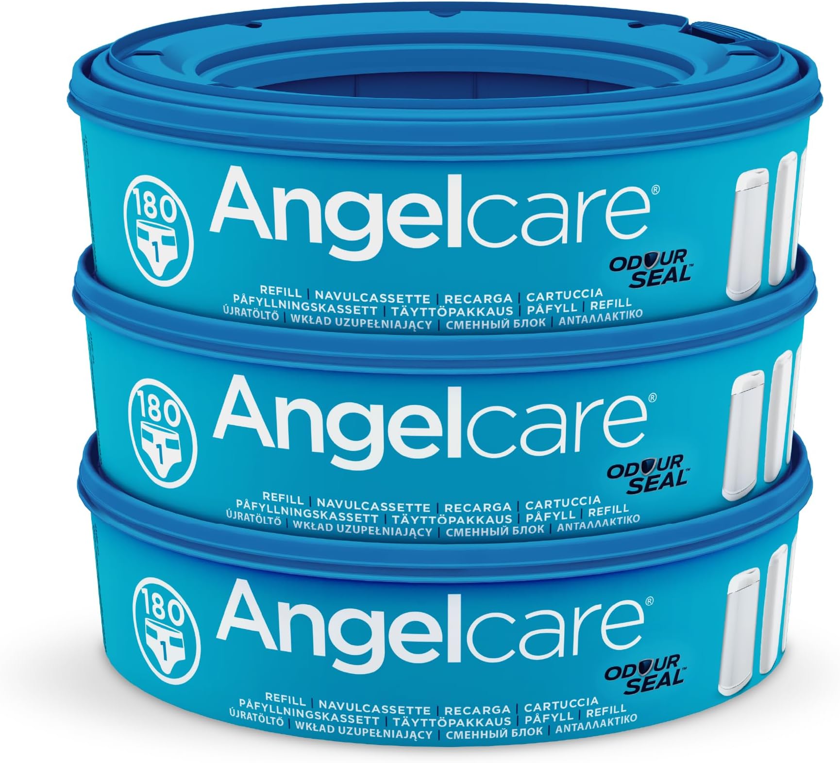 Angelcare Round Refill, 3 Pack, for Original Nappy Disposal System (not new classic xl)