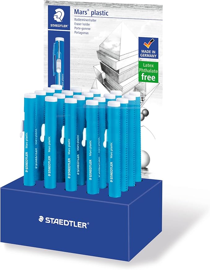 Staedtler Mars Plastic Eraser Holder for Graphite in Display Box (Set of 20) Amazon.co.uk