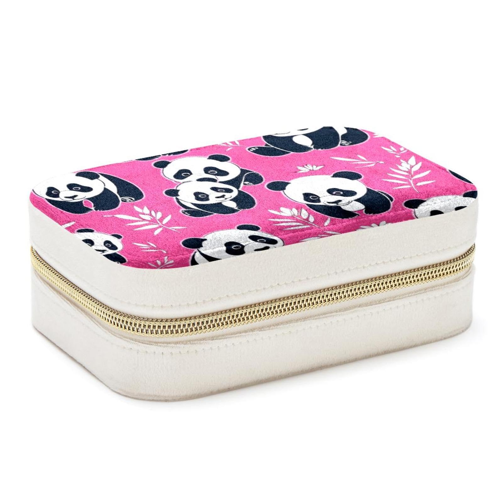 Boîte à bijoux panda mignon sur rose, le cadeau idéal pour fille et jeune femme