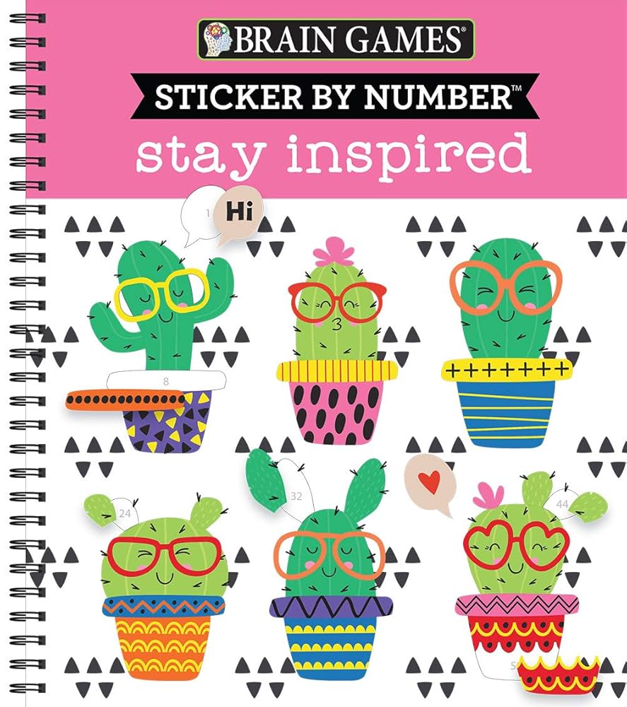 Amazon.com: Brain Games - Sticker by Number: Stay Inspired