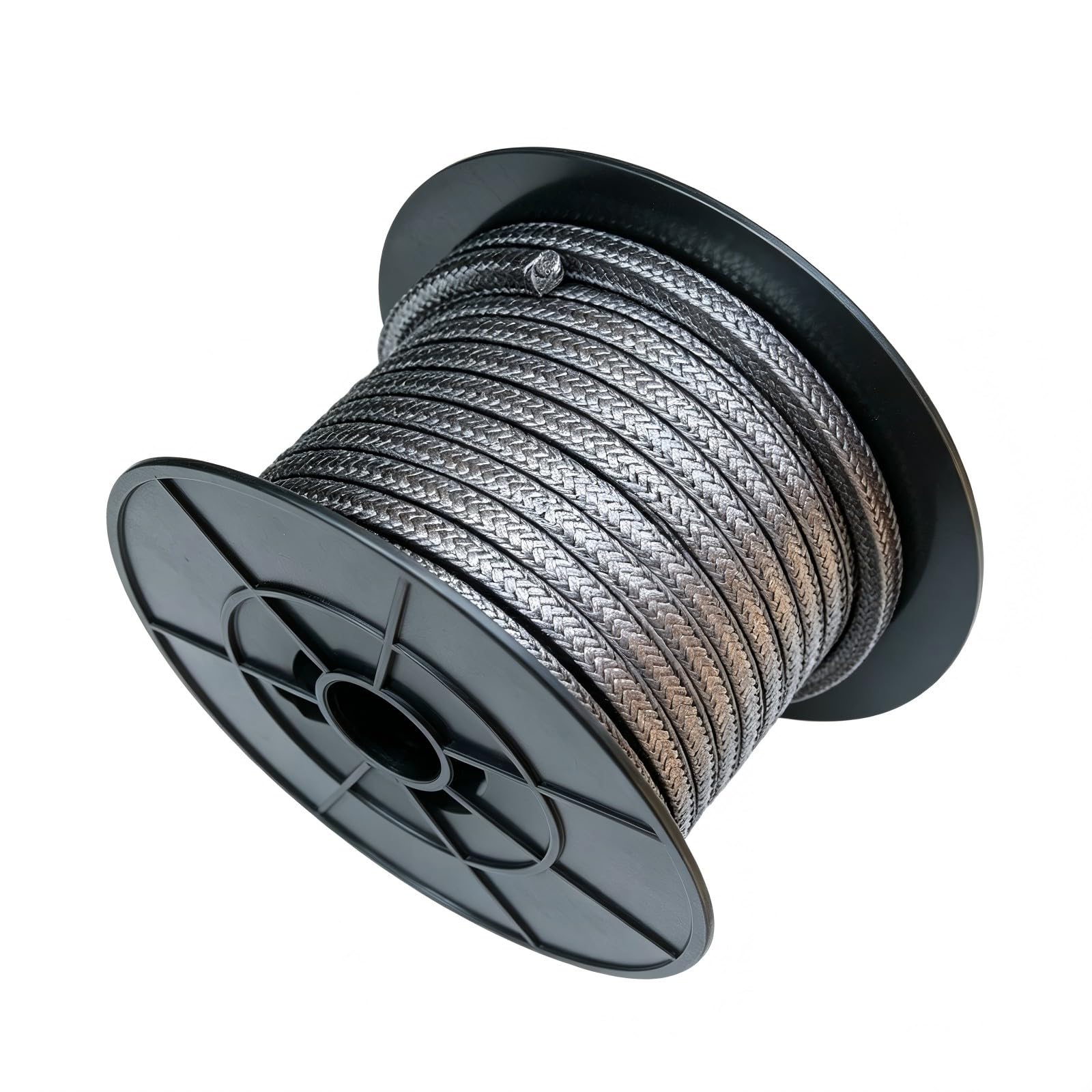 Expanded Flexible Graphite Pack. Graphite Braided Compression Pack, for Pump Gland, Valve Stem or Mechanical Seal (Size: 8mm×8mm×25m)