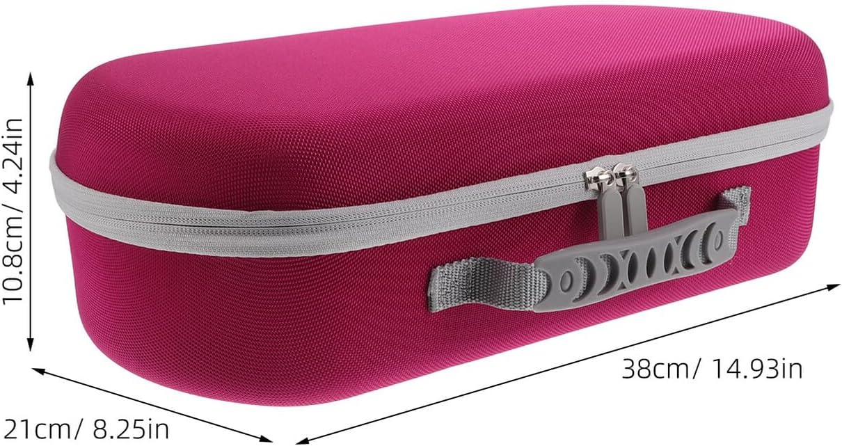 Unomor Hair Dryer Travel Case with Protective Storage Organizer for Hd17, Portable Blow Dryer Carrying Bag for Home and Salon Use, Lightweight Hair Tool Holder in Rose Red