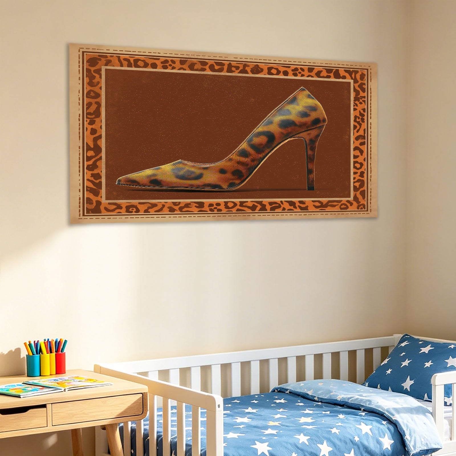 Lienzo decorativo para pared de 160 x 80 cm, color marrón
