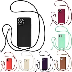 Case Capa Capinha Com Cordão Alça Transversal Para iPhone 16PRO (PRETO)