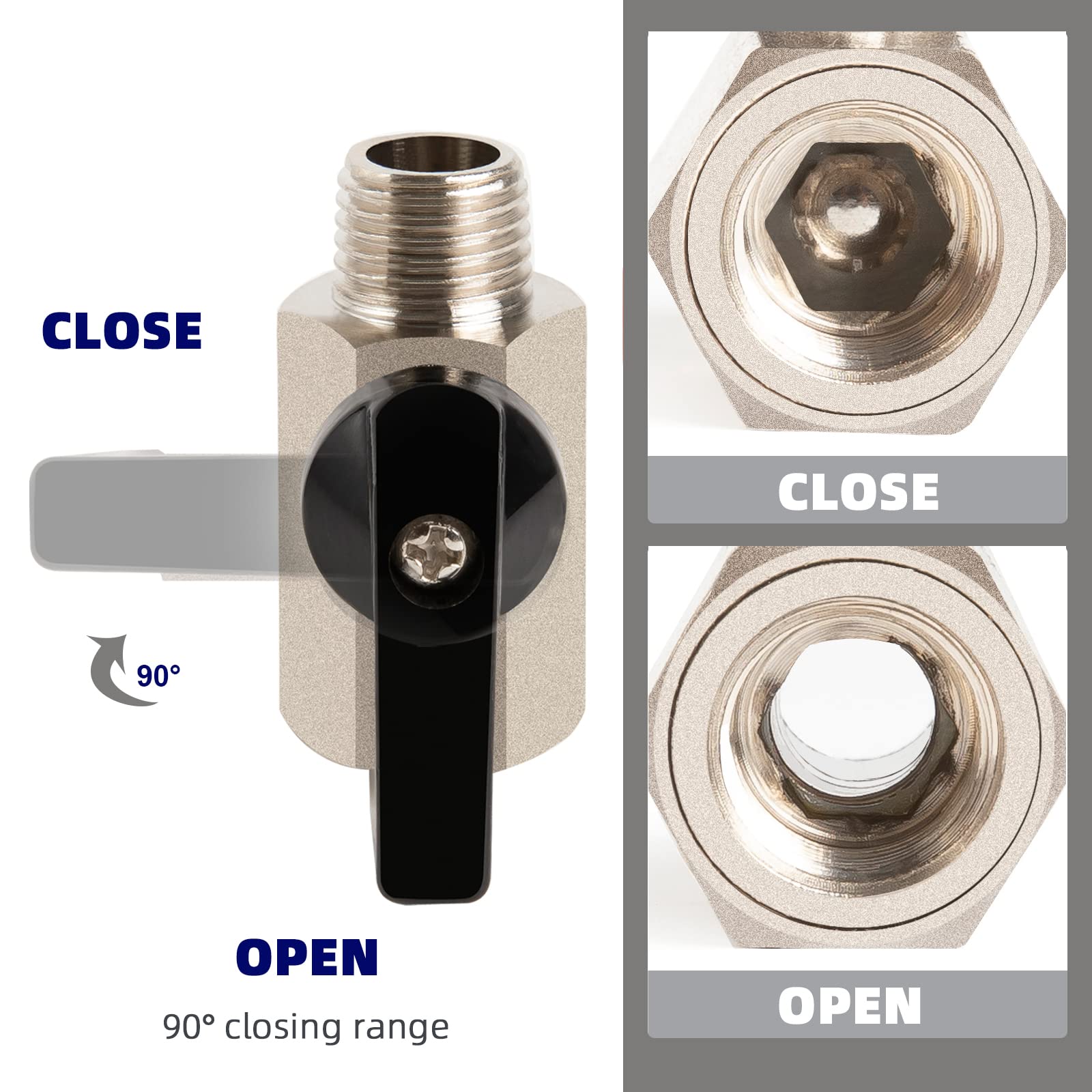 4 Pieces] Lingmfg 3/4" PEX-A Expansion Ball Valve Shut Off - View #7