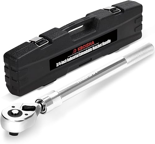kboisha Mango de trinquete extensible de 34 pulgadas, llave dinamométrica reversible de liberación rápida para telsecopio que se extiende de 19.5 a