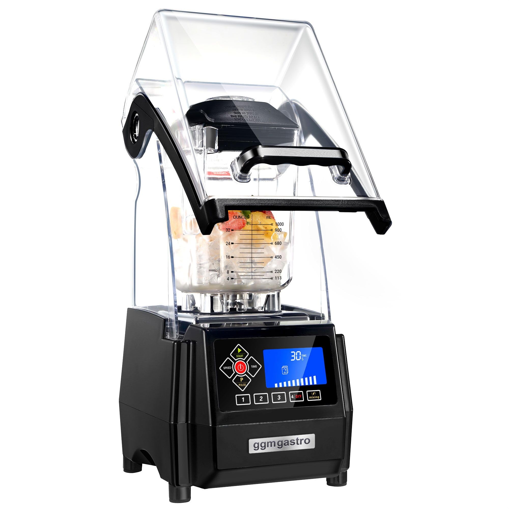 GGM Gastro | BMK2-1500N | Miscelatore con coperchio fonoassorbente - 2 litri - 1kW - silenzioso