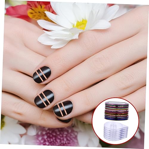 Miniatura 4 de Kit de líneas adhesivas para uñas, 38 unidades, decoración de manicura, cinta adhesiva para fiesta de bricolaje
