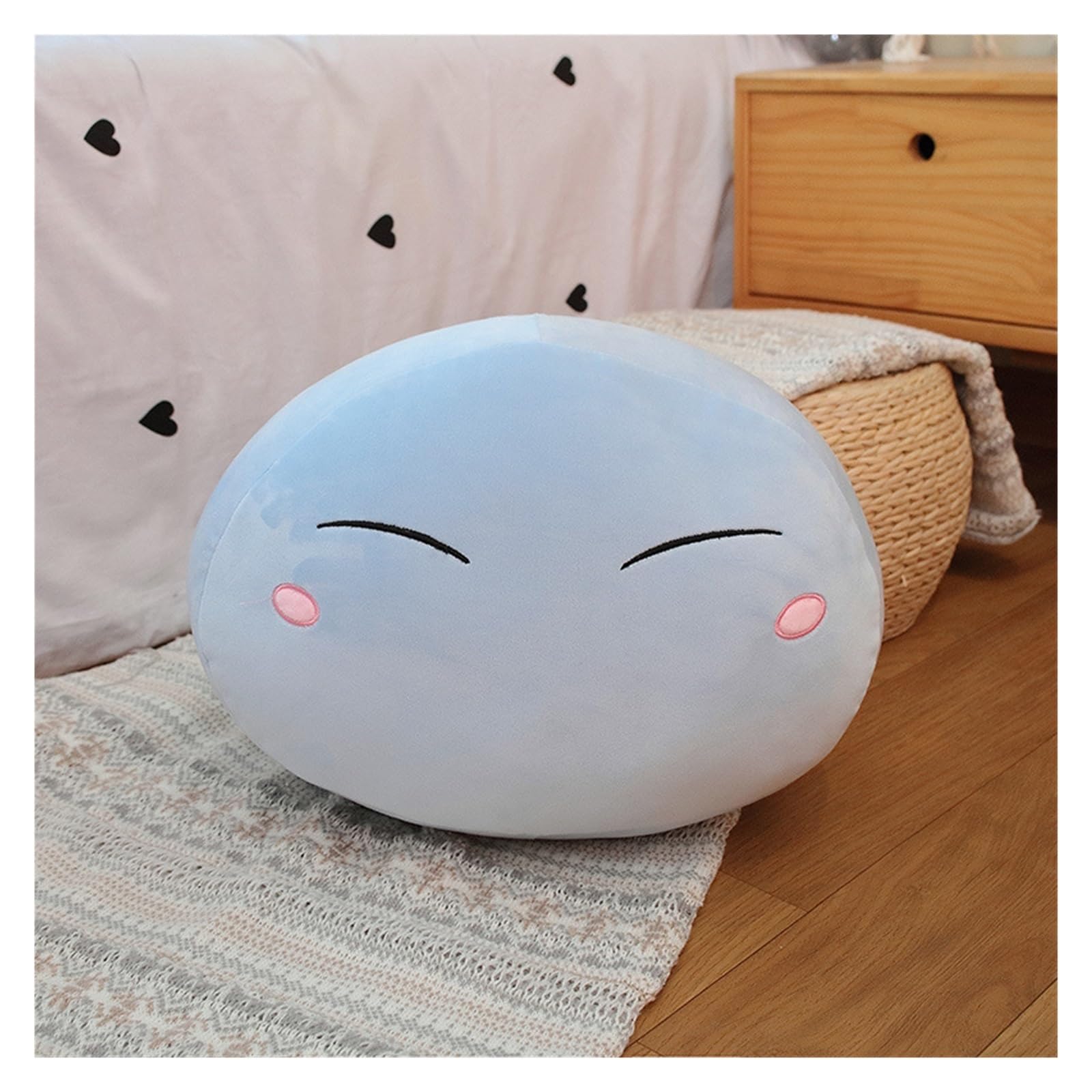 TOPLITHE Slime Plush Pillow, That Time I Got Reincarnated As A Slime Plushie Toy Rimuru Stuffed Pillow Gift for Boys Girls Fans(Color B,55CM/21.6IN)