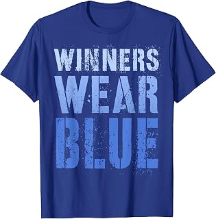 WINNERS WEAR BLUE Let's Go Team War Game Competition Squad T-Shirt