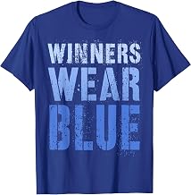 WINNERS WEAR BLUE Let's Go Team War Game Competition Squad T-Shirt