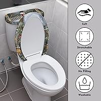 Vista 3 de Juego de decoración de baño de 2 piezas con diseño de muñeco de nieve de Navidad, cubierta de tanque para asiento de inodoro