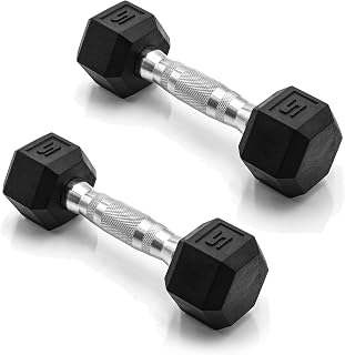 CAP Rubber Coated Dumbbell Weights