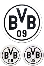 Borussia Dortmund Aufkleber in schwarz 3 Stück, Folie, 9 x 9 x 1 cm, 3-Einheiten 67140901