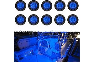 PSEQT [Super Bright] 3 LED Round Marine Boat Interior Deck Light Courtesy...
