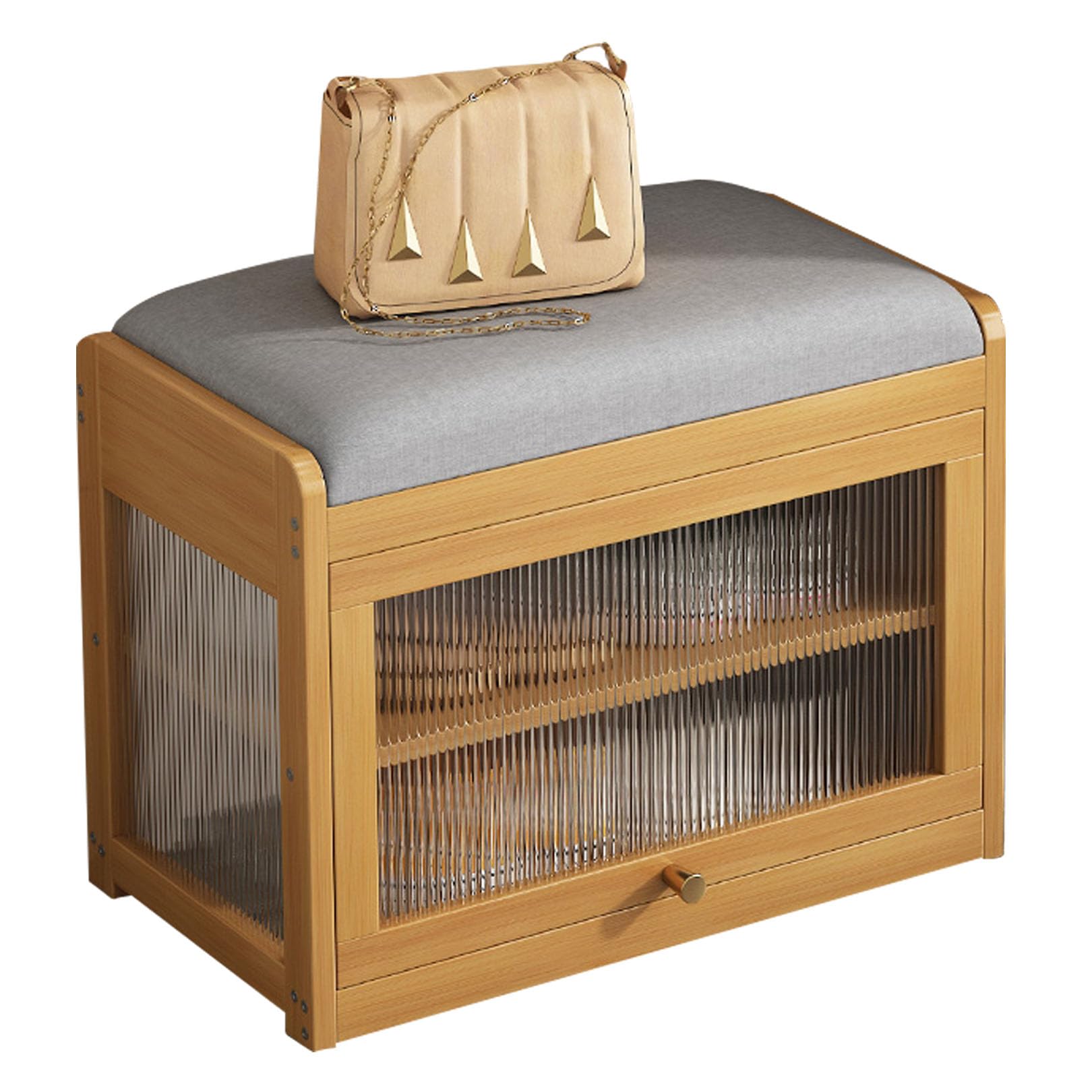 MSHGSKU Wooden Shoe Storage Bench for Entryway 330 lb Capacity 2 Tier nizer Stylish Shoe Cabinet Space Saving Design Ideal Entryway Furniture