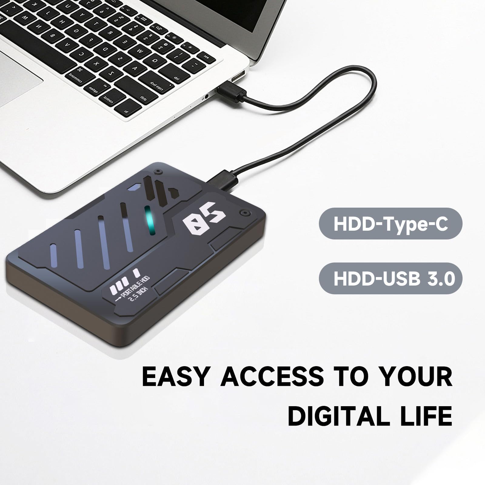 Hard disk esterno sottile USB3.0 da 2,5 pollici con opzione di archiviazione 160G/250G/320G/500G/750G/1TB Unità esterna di trasferimento dati ad alta velocità - 3