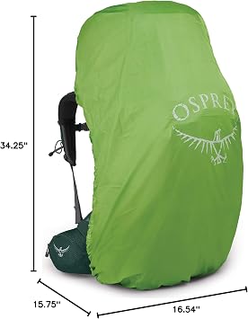 Osprey Aether Plus 100L Men's Backpacking Backpack, Axo Green, S/M
