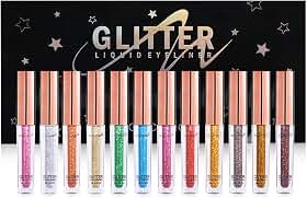 Conjunto de delineador líquido colorido 12 frascos de delineador de gel líquido em delineador à prova d'água caneta delineador de maquiagem de longa duração à prova