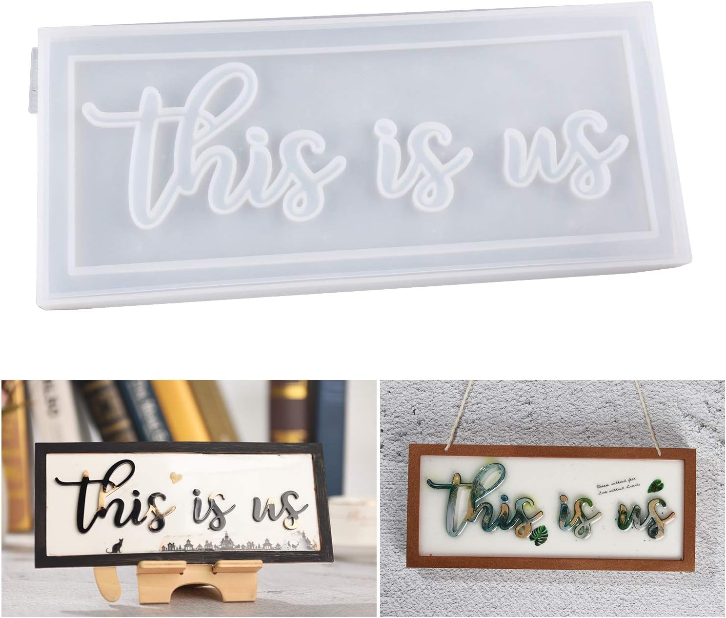 LET'S RESIN Word Sign Molds-This is us Sign Molds, Silicone Resin Molds Casting Epoxy Resin Molds to Indoor/Home Decor, Home Sign/Wall Art/Wall Hanging