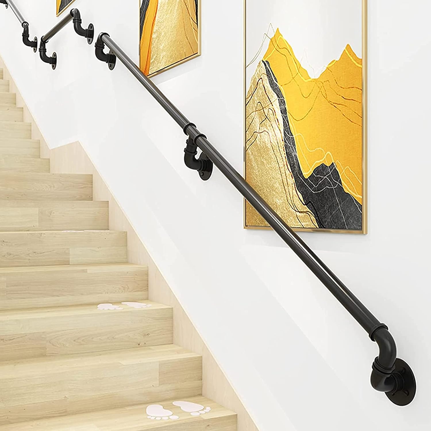 Holz Treppengeländer Set - Rutschfeste Handläufe Für Innentreppen