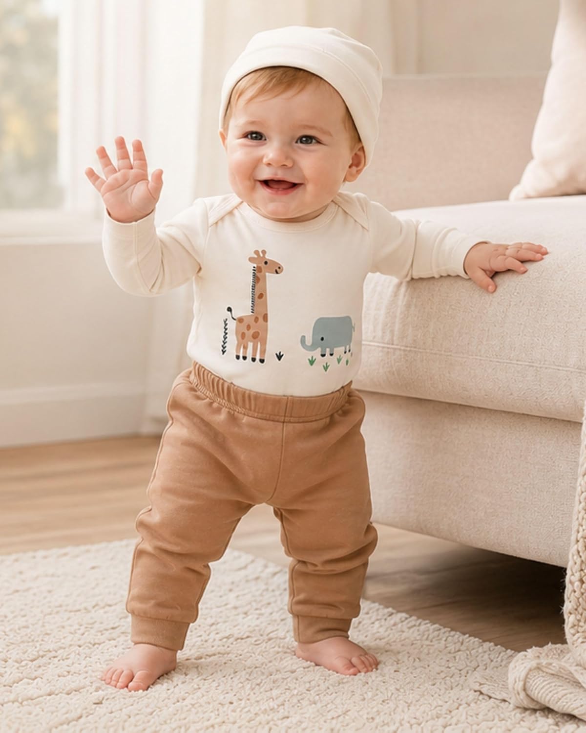Renotemy Baby Boy Clothes Baby Essentials New to The Crew Romper 0-18M image 3