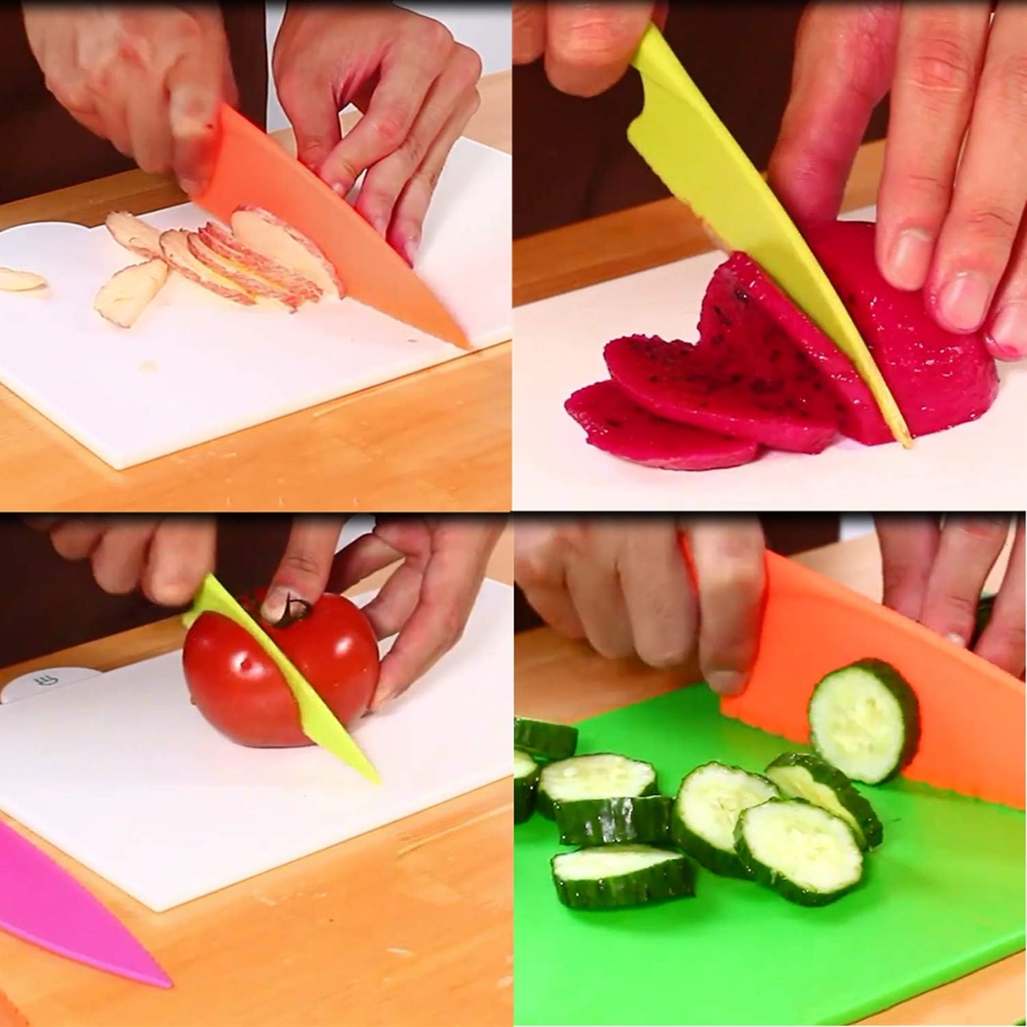 Blасk Frіdау 🔥 Pocomoco Kids Kitchen Knife Set Children Safe Cooking Plastic Knives Set with Cut-resistant Gloves (Ages 6-12), Vegetables Cutters Perfect for Fruit, Bread, Cake, Lettuce, Salad Hоlіdау Dеаlѕ 🛒 Pocomoco Kids Kitchen Knife Set Children Safe Cooking Plastic Knives Set with Cut-resistant Gloves (Ages 6-12), Vegetables Cutters Perfect for Fruit, Bread, Cake, Lettuce, Salad