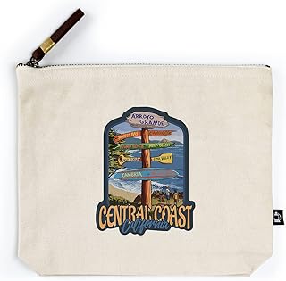 Lantern Press Arroyo Grande, California, Destination Signpost, Contour (100% Cotton Canvas Travel Accessory Go Bag)