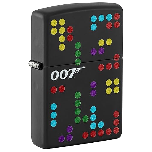 Zippo Lighter: James Bond, Dr. No Dots - Black Matte 81518