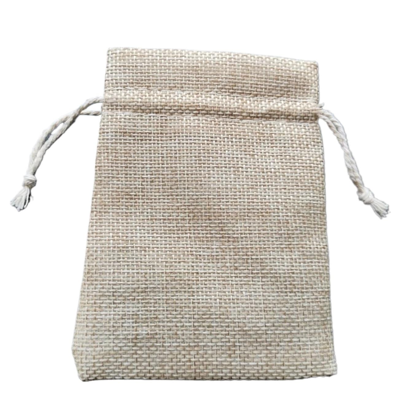 Drawstring Bags 100 Pz/lotto Vintage Iuta Naturale Sacchetti Regalo di Tela di Lino Borse Con Coulisse Sacchetti di Imballaggio Dei Gioielli Bustina Sacchetti di Festa Di Natale(Natural Natural,7x9 cm