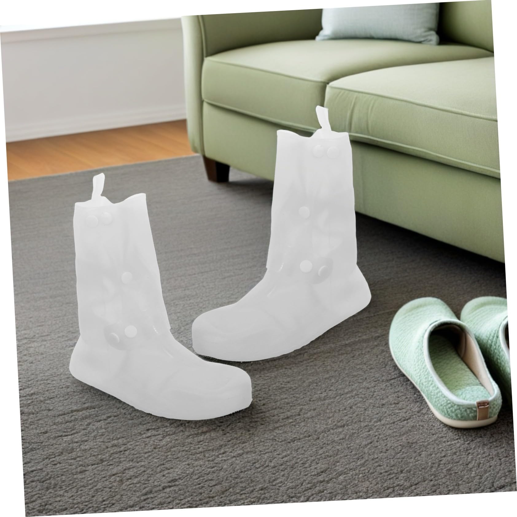 Holibanna 2 Pares De Fundas Impermeables Para Zapatos De Lluvia Para Hombre Antideslizantes Para Mujer Impermeables De Pvc Color