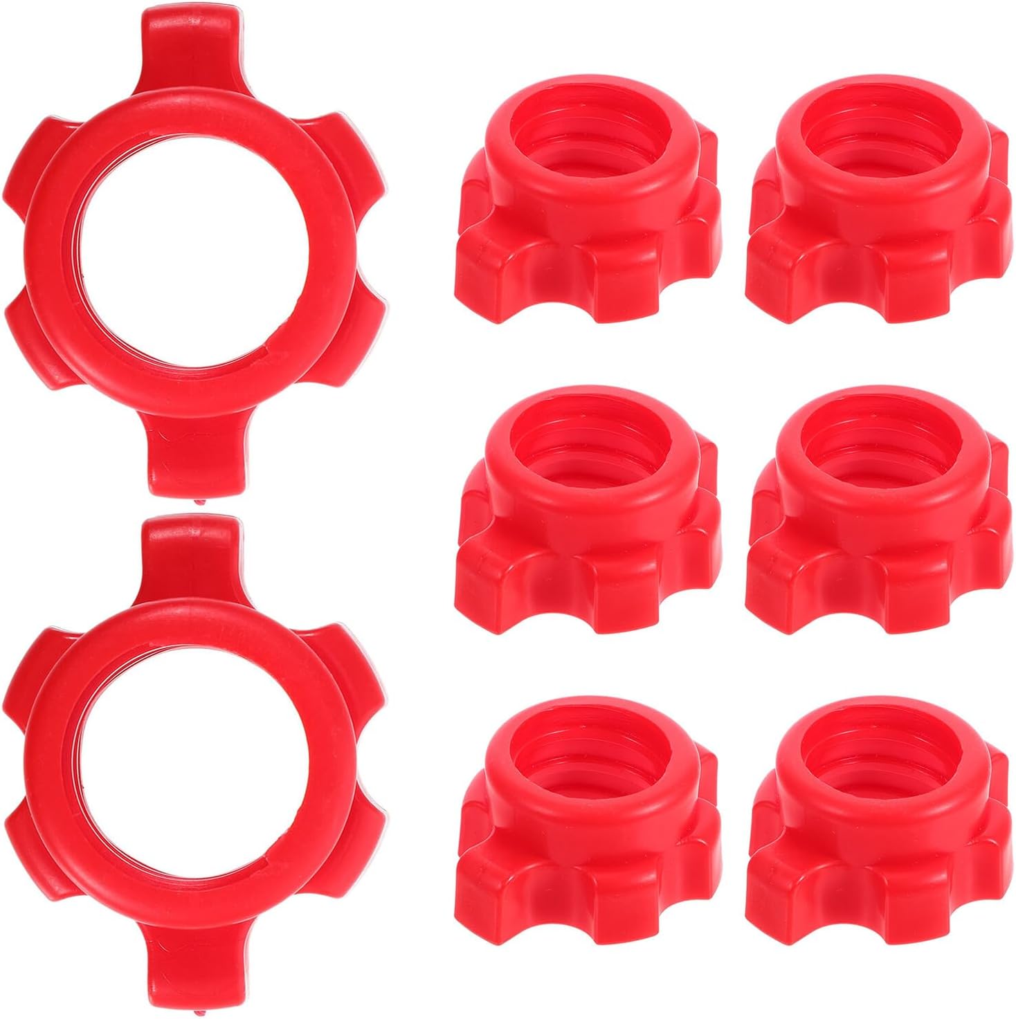 Healifty 8pcs Dumbbell Spinlock Collars Plastic Nut for Barbell 25mm Inner Diameter Anti-Slip Weightlifting Replacement Nuts Fitness Training Weight Collars for Adjustable Dumbbells