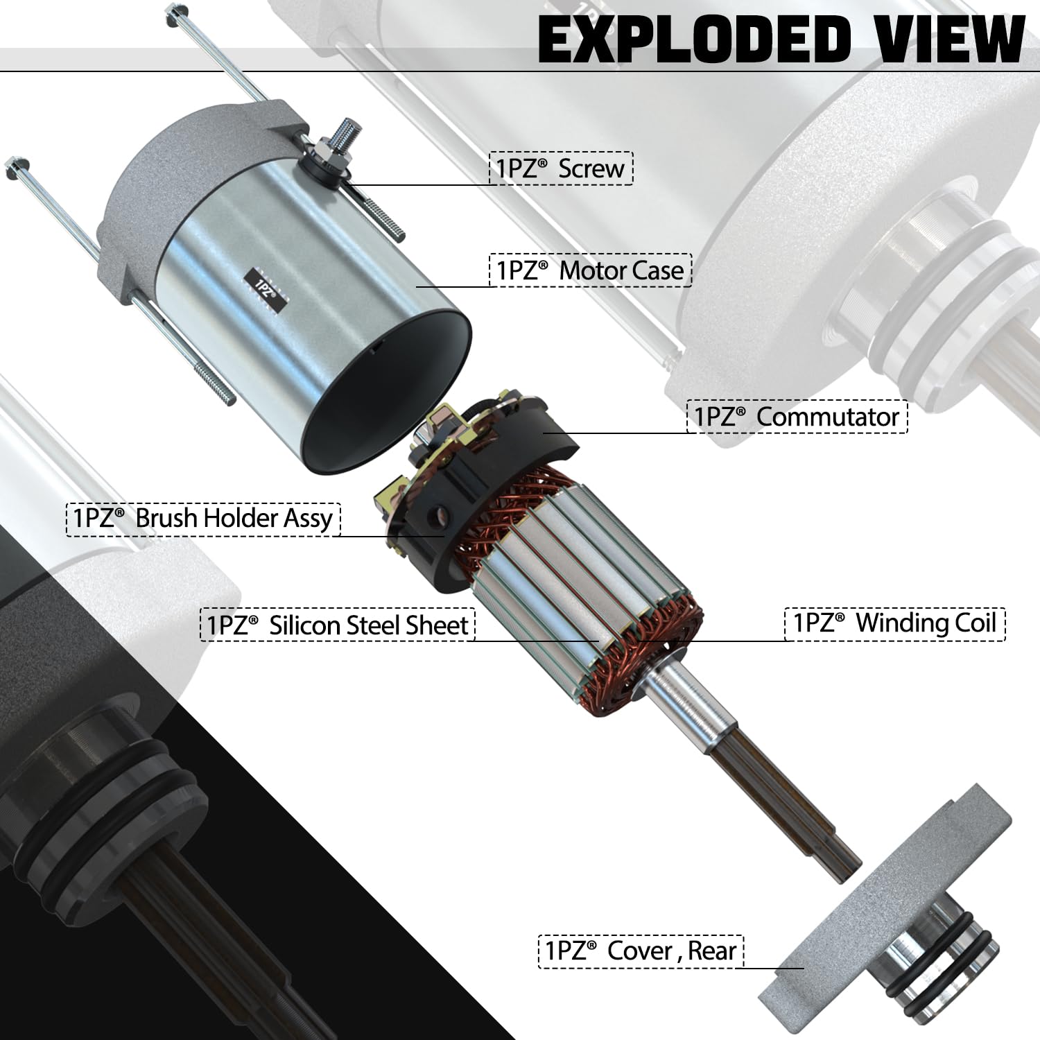 1PZ STM-D9A Starter Motor Replacement for Polaris Ranger 900 1000 XP Crew RZR 900 1000 XP 4 Turbo General 1000 XP 4 4014037 4014548