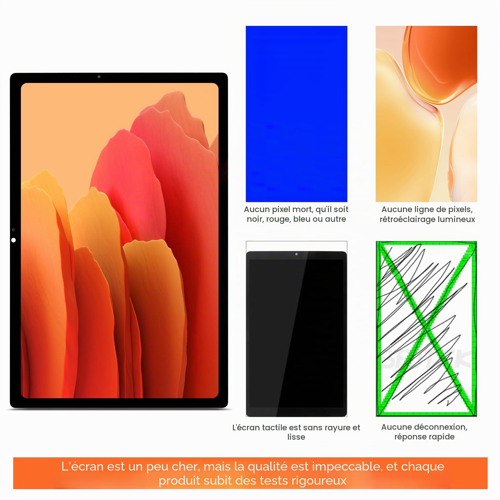 SM-X200 SM-X205 Écran LCD pour Samsung Galaxy Tab A8 10.5 2021 SM-X200 SM-X205 LCD Display Affichage Ecran Replacement Écran Tactile Digitazer Assemblée avec Réparation Kit