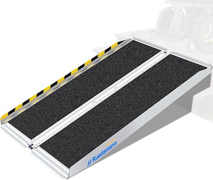 Ruedamann 5FT Wheelchair Ramp, Portable Wheelchair Ramp for Home Entrance, 30-1/4" Wider Design, Non-Slip Aluminum Folding Ramps for Wheelchairs, Strollers, Scooters, Stairs, Curbs, Doorways