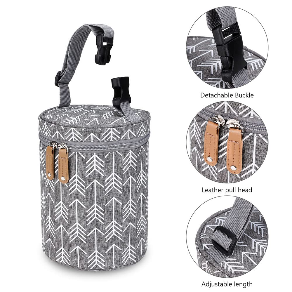 DZOZO Insulated Baby Bottle Bag - Portable Breastmilk Cooler and Thermal Carrier Tote for Storage and Transport - Image 4