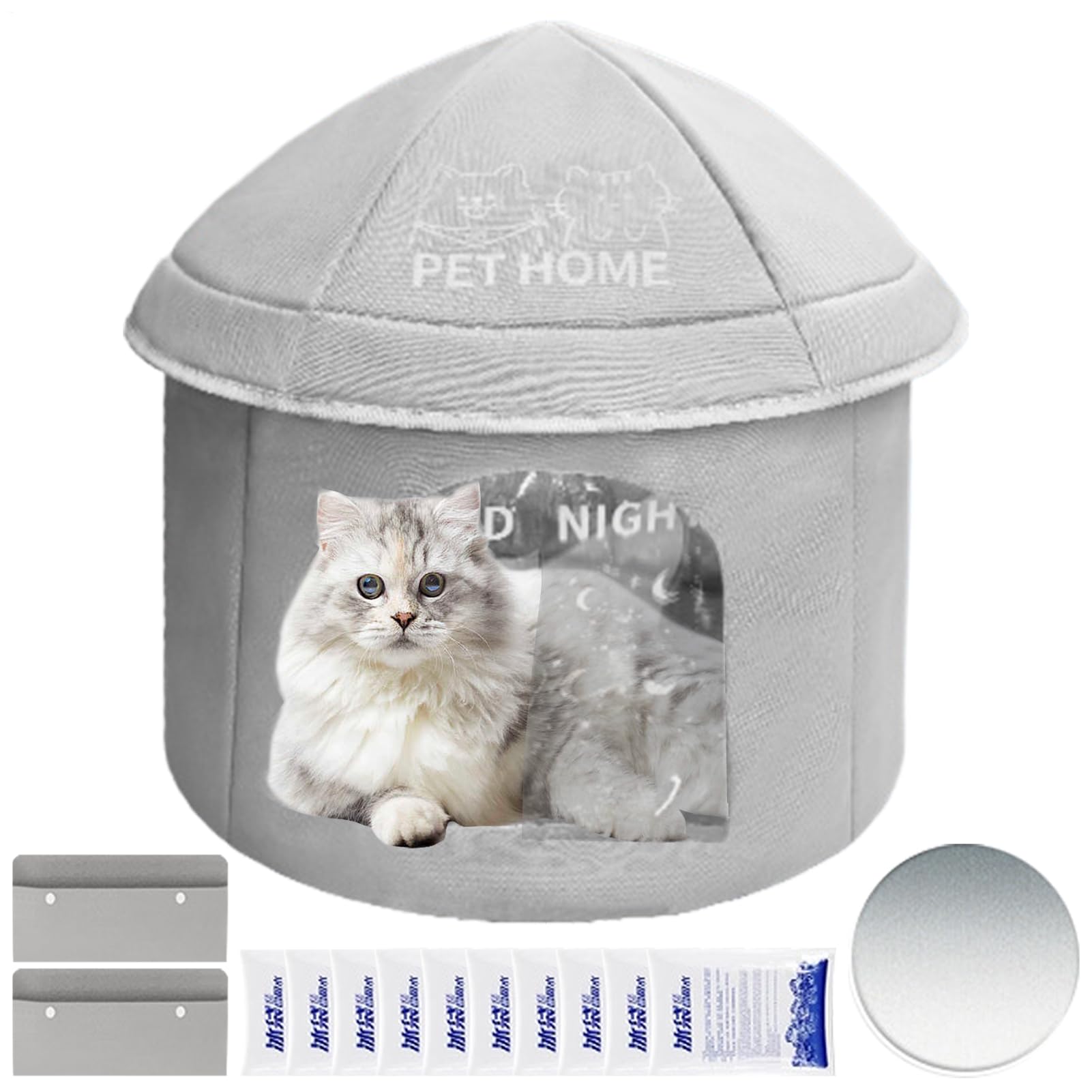 Niche rafraîchissante pour chat ou chien Teksome contre la pluie et le soleil