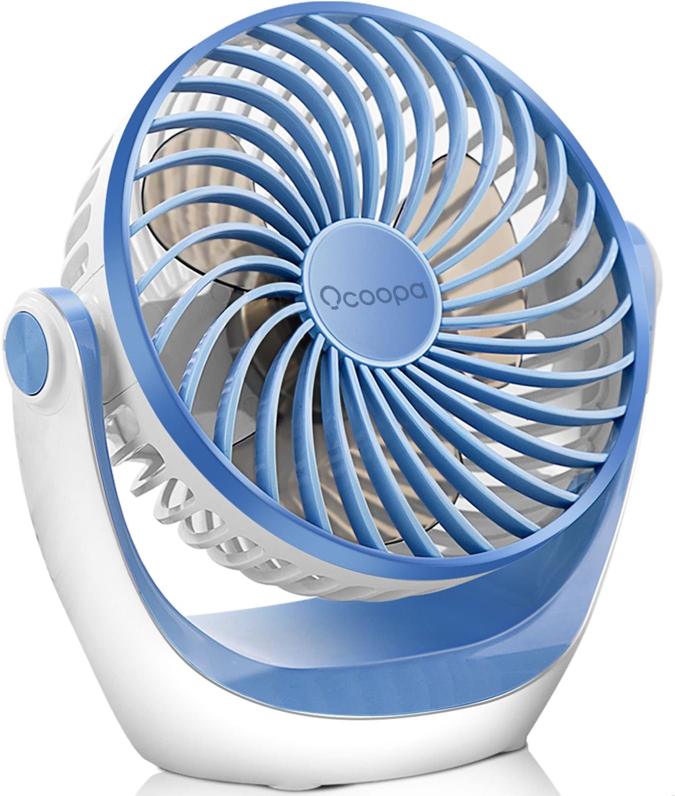 Ventilateur Portable Mini USB - 3 Vitesses, Rotation 360° - Alimentation Batterie Ou USB - Noir, Matière Plastique - Neuf
