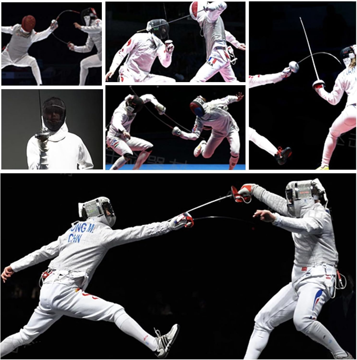 3-Piece 450N Fencing Uniform, Fencing Jacket/Vest/Pants, Fencing Gear for Athlete Daily Training and Competition - Right Hand(50#)