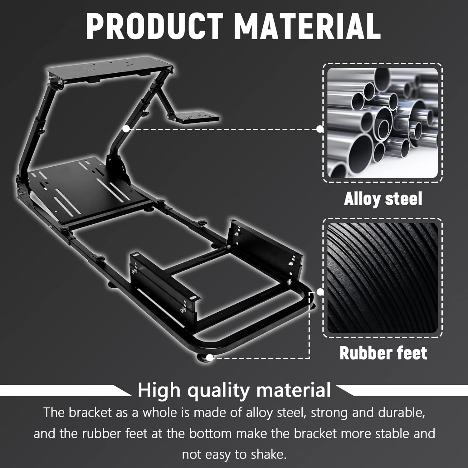 Gazzyt Racing Simulator Cockpit Fit for Logitech/Thrustmaster G29,G920,G923&T150,T248 Removable Adjustable,Steering Wheel Stand Gaming Frame Without Steering Wheel Shifter Pedal and Seat