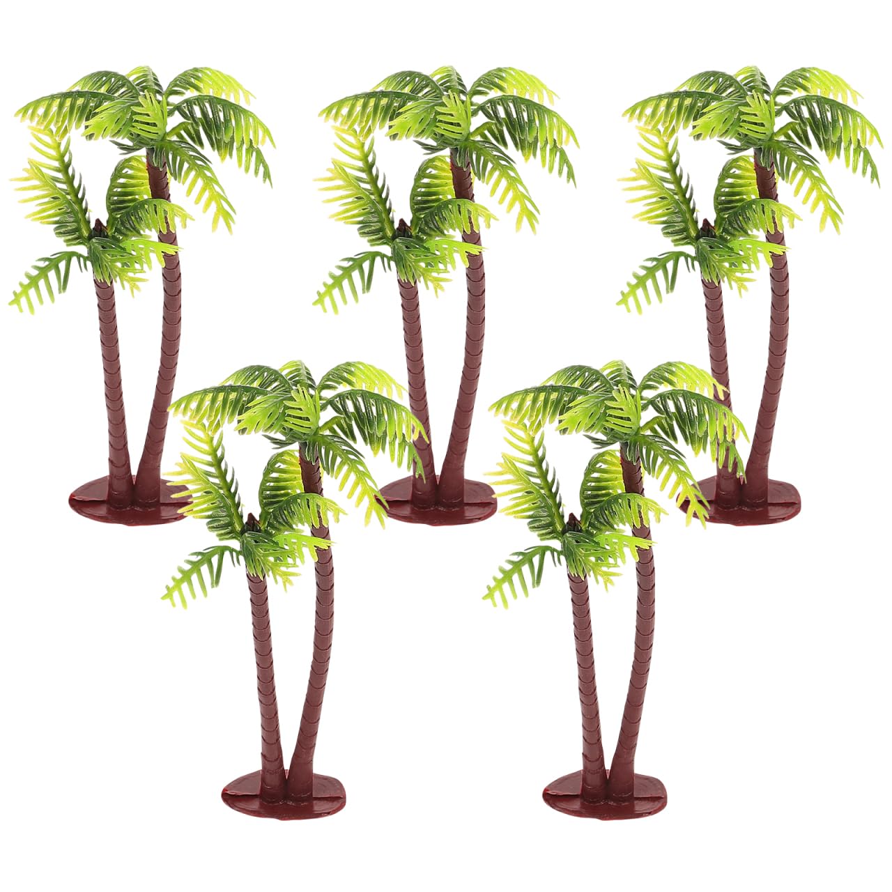 Amosfun 5 Miniature Di Alberi Di Cocco In Plastica - 12 Cm, Per Terrari, Bonsai, Paesaggi Fai Da Te, Decorazioni Matrimonio E Giardini Fatati
