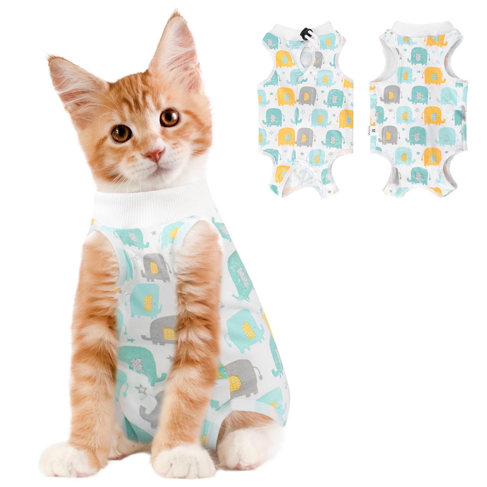 Cat Recovery Suit Female, Breathable Cat Onesie After Surgery Female for Abdominal Wounds or Skin Diseases, Surgery Recovery Suit Kitten Onesie After