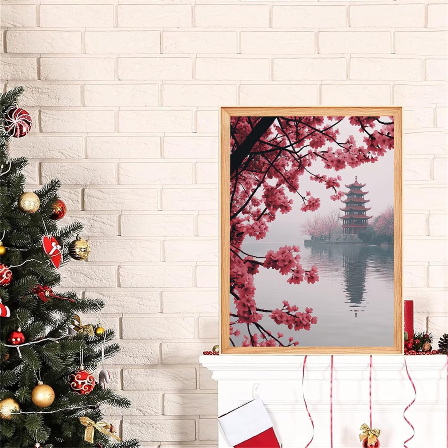 Diamentowa wieża artystyczna, malarstwo diamentowe, kwiaty brzoskwini, DIY, kwadratowe wiertło, klejnot, sztuka dla dorosłych, kryształ górski, haft, zestawy rzemieślnicze, mozaika, zestawy
