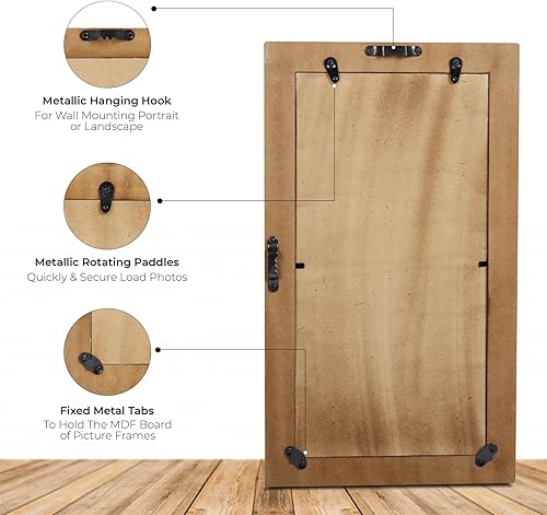 Miniatura 6 de Handicrafts Home Marcos de fotos de 6 x 12 pulgadas hechos a mano, arte para colgar en la pared, guardería, invitados, sala de estar, decoración de