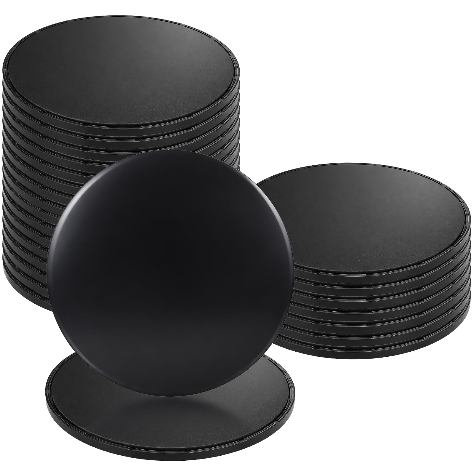 Kaxtde 24 Pack Exercise Sliders Bulk, Dual Sided Core Sliders Discs for Working Out, 18 cm Gliding Workout Discs for Yoga, Pilates, HIIT, Home Gym & Group Training (Black)